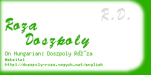 roza doszpoly business card